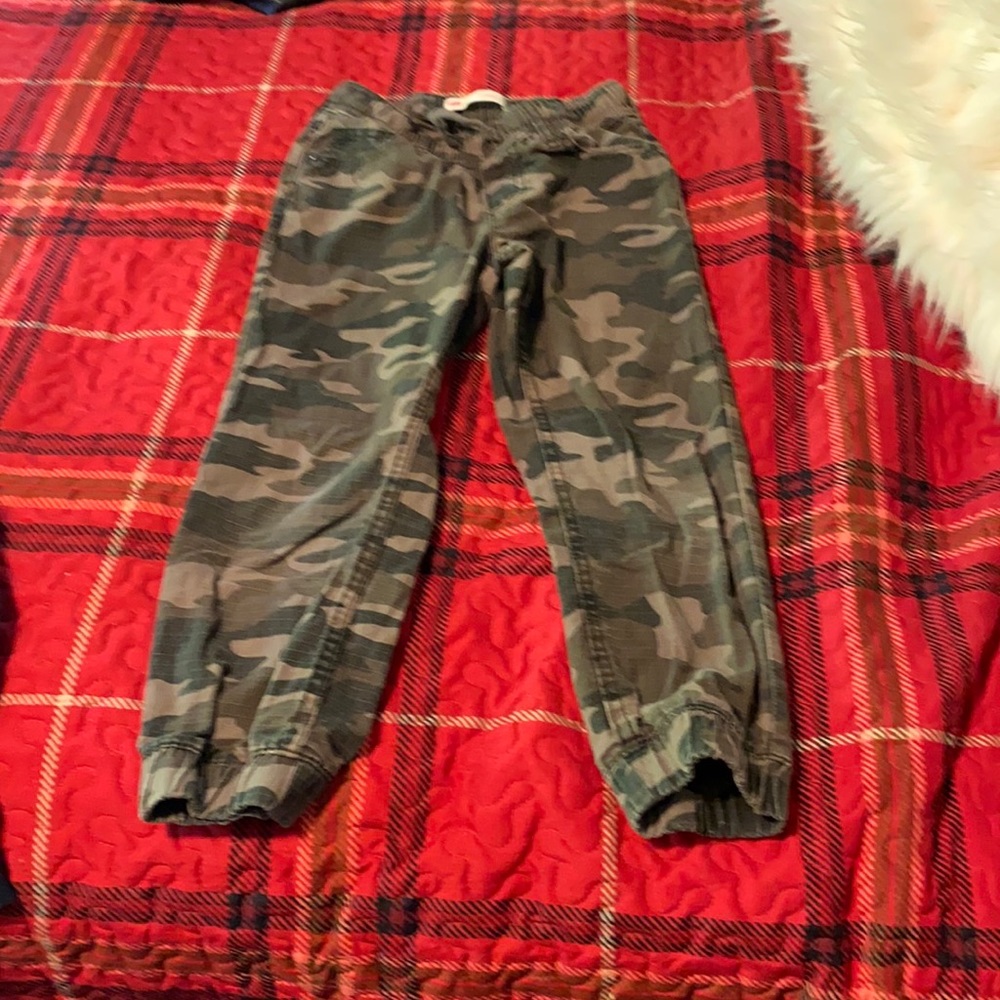 Boys camo pants.  Banded cuff
